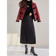 Load image into Gallery viewer, Women's High-waisted Loose Pleated Midi Skirt

