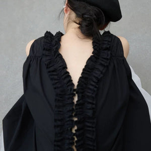 Petal Collar Sleeveless Reversible Shirt