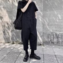 Load image into Gallery viewer, Women&#39;s Summer Black Loose Jumpsuit

