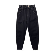 Load image into Gallery viewer, Washed Casual Cuffed Denim Trousers
