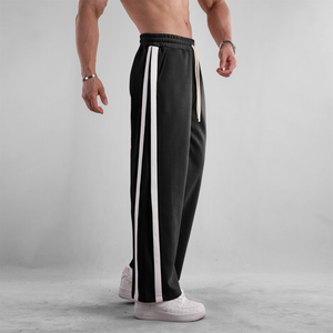 American Straight Striped Parallel Bar Sports Trousers
