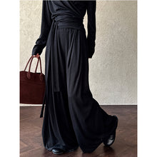 Load image into Gallery viewer, Irregular One-shoulder Waisted Pleated Top Wide-leg Pants Two-piece Set
