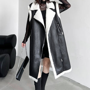 Winter Retro Lapel Plus Velvet Thickened Vest