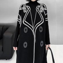 Load image into Gallery viewer, Reversible High-neck Loose-fitting Knitted Long Dress
