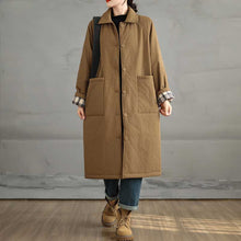 Load image into Gallery viewer, Mid-length Loose Pocket Coat
