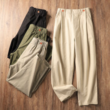 Load image into Gallery viewer, Wide-leg Cotton Loose Japanese Retro Casual Trousers
