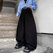 Load image into Gallery viewer, Scimitar Button Loose Casual Wide-leg Pants
