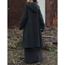 Load image into Gallery viewer, Thickened Warm Hooded Mid-length Cotton Coat
