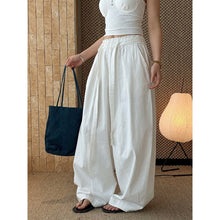 Load image into Gallery viewer, Women's High-waisted Pleated Belted Wide-leg Casual Trousers
