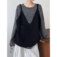 Load image into Gallery viewer, V-neck Loose Sleeveless Knitted Vest
