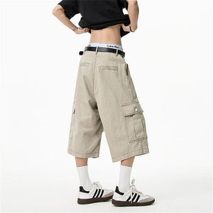 American Loose Straight Knee-length Casual Pants