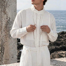 Load image into Gallery viewer, French Retro Accordion Pleated Shirt
