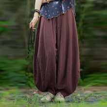 Load image into Gallery viewer, Loose Cotton And Linen Patchwork Bloomers
