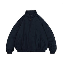Load image into Gallery viewer, Japanese Retro Solid Color Silhouette Stand Collar Cotton Coat
