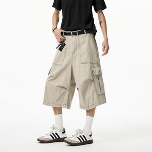 American Loose Straight Knee-length Casual Pants