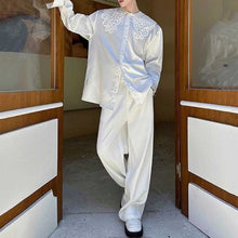 Load image into Gallery viewer, Retro Stand-up Collar Cloud Shoulder Shirt
