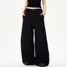 Load image into Gallery viewer, American Retro Rivet Stitching Deconstructed Scimitar Pants
