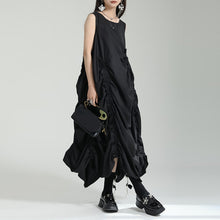 Load image into Gallery viewer, Pleated Irregular Loose Vest Dress
