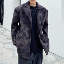 Load image into Gallery viewer, Shoulder Pad Wool Tie-dye Suit Jacket
