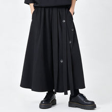 Load image into Gallery viewer, Japanese Loose Half Sleeve T-shirt High-waist Patchwork Wide-leg Skirt-pants Two-piece Set
