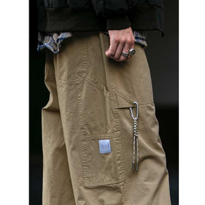 Retro Loose Straight Drawstring Pants
