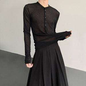 Slim Fit See-through Bottoming Shirt