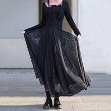 Load image into Gallery viewer, High Waist Lace Embroidered A-line Skirt
