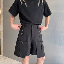 Load image into Gallery viewer, Multi-pocket Cropped Straight-leg Cargo Shorts
