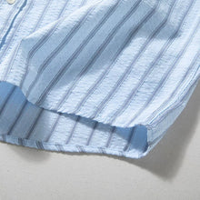 Load image into Gallery viewer, Striped Seersucker Breathable Loose Casual Shirt
