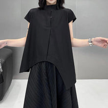Load image into Gallery viewer, Women's Irregular Stand-up Collar Casual Shirt
