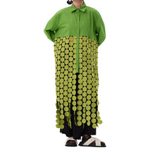 Load image into Gallery viewer, Spliced Hollow Circle Tassel Casual Shirt Dress
