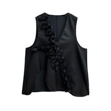 Load image into Gallery viewer, Ruffled Irregular V-neck Vest
