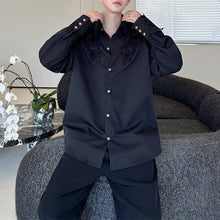 Load image into Gallery viewer, French Lapel Rose Embroidered Shirt
