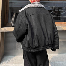 Load image into Gallery viewer, Winter Suede Loose-fitting Fur-lined Cotton Coat
