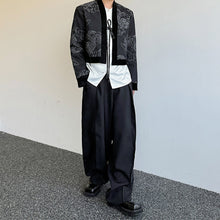 Load image into Gallery viewer, Vintage Jacquard Patchwork Dragon Pattern Denim Jacket
