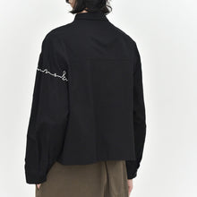 Load image into Gallery viewer, Women's Line Embroidered Collared Shirt
