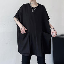 Load image into Gallery viewer, Loose pockets Round neck Short Sleeve T-shirt
