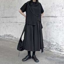 Load image into Gallery viewer, Japanese Style Irregular Round Neck Loose T-shirt
