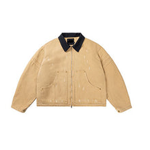 Load image into Gallery viewer, American Retro Distressed Washed Work Jacket
