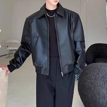 Load image into Gallery viewer, American Retro PU Leather Lapel Jacket
