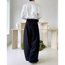 Load image into Gallery viewer, Mid-high Waist Pleated Casual Pants
