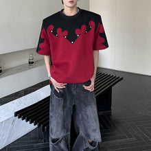 Load image into Gallery viewer, American Shoulder Pad Contrast Color T-shirt
