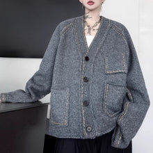 Load image into Gallery viewer, V-neck Loose-fitting Knitted Cardigan
