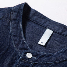 Load image into Gallery viewer, Denim Collarless Casual Loose Shirt

