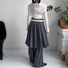 Load image into Gallery viewer, Fake Two-piece Loose Drape Pleated Skirt Pants
