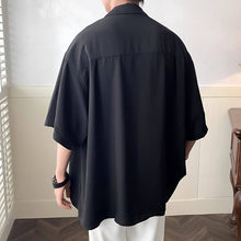 Load image into Gallery viewer, Casual Draped Ice Silk Cuban Collar Shirt
