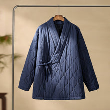 Load image into Gallery viewer, Cross-collar Loose Quilted Coat
