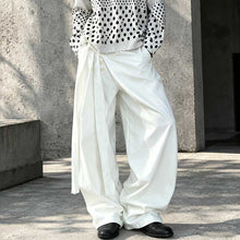 Load image into Gallery viewer, Lace-up A-line Straight Leg Thickened Loose Casual Pants
