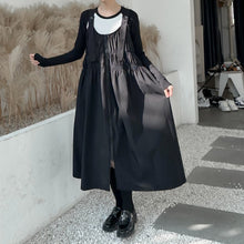 Load image into Gallery viewer, Spaghetti Strap Ruched Zippered Loose Long Dress
