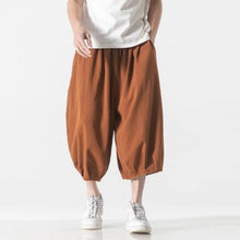 Load image into Gallery viewer, Retro Ice Silk Linen Over-the-Knee Pants
